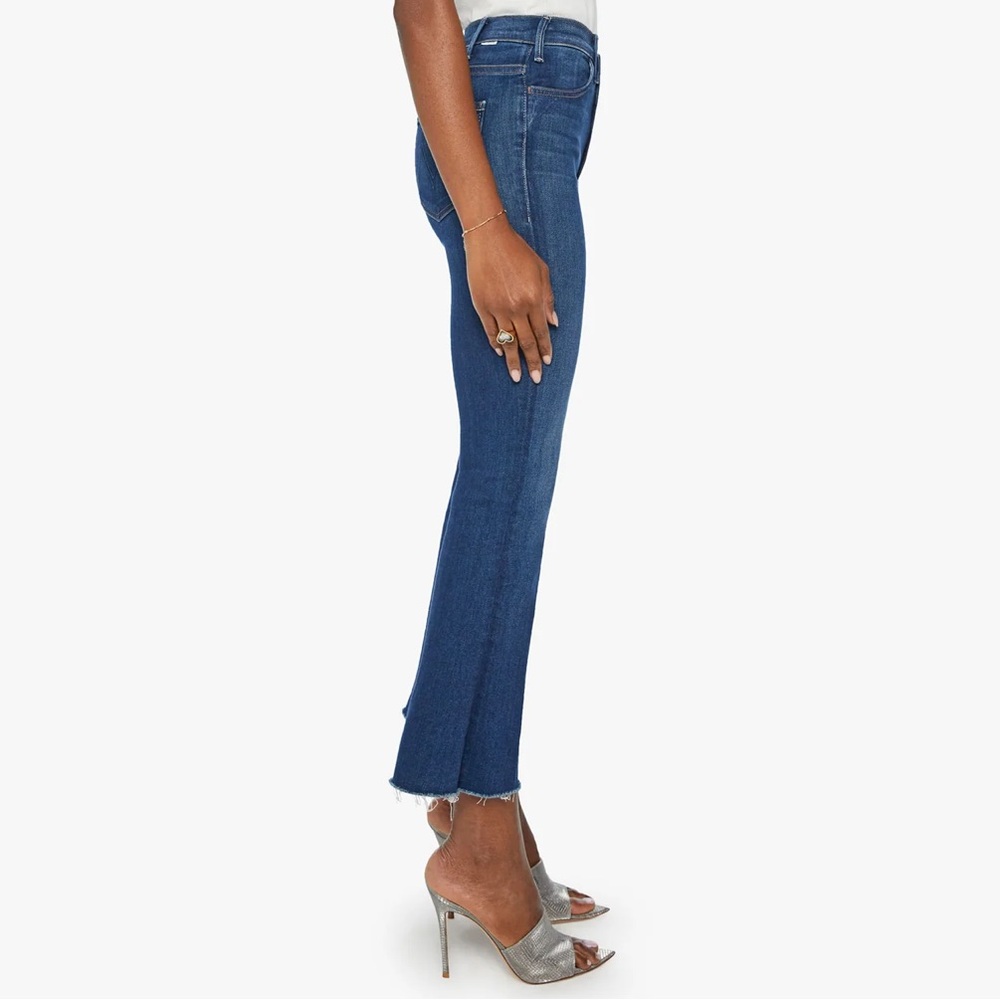 MOTHER Women's Boot Cut Jeans in Deep Blue Denim - Picture 5 of 9